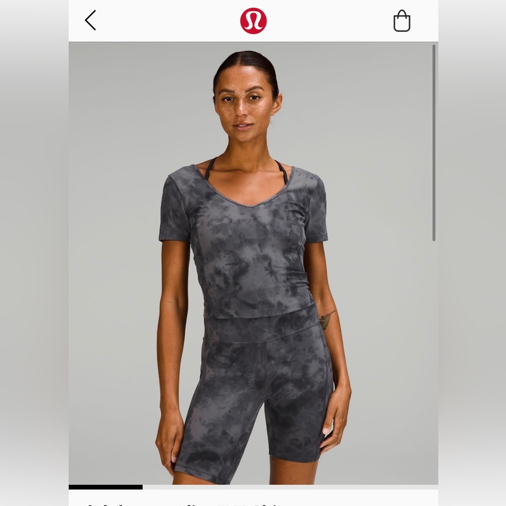 EUC Diamond Dye Pitch Grey Align T-shirt, 12